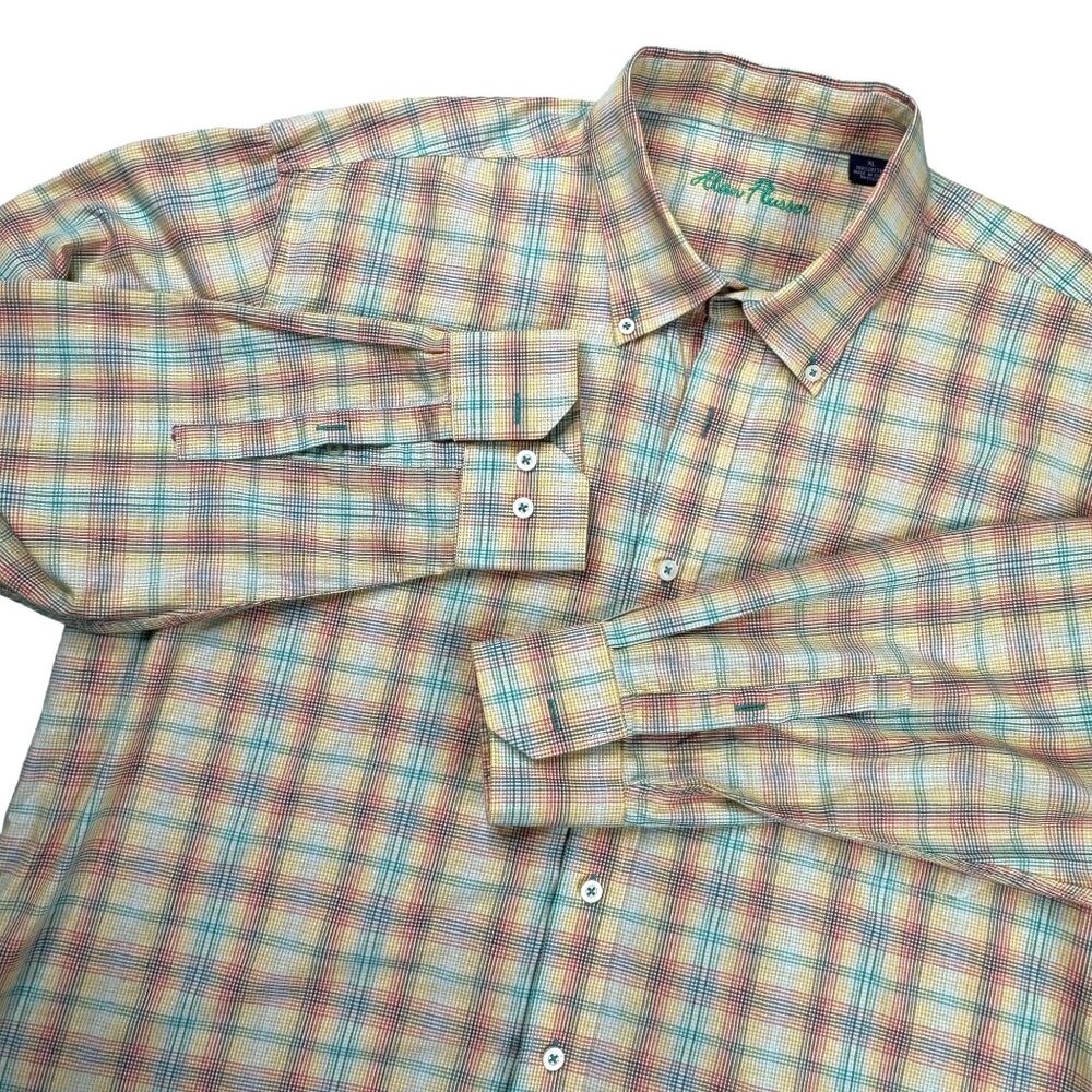 Alan Flusser Men's Long Sleeve Button Front shirt‎ Size XL Multi color